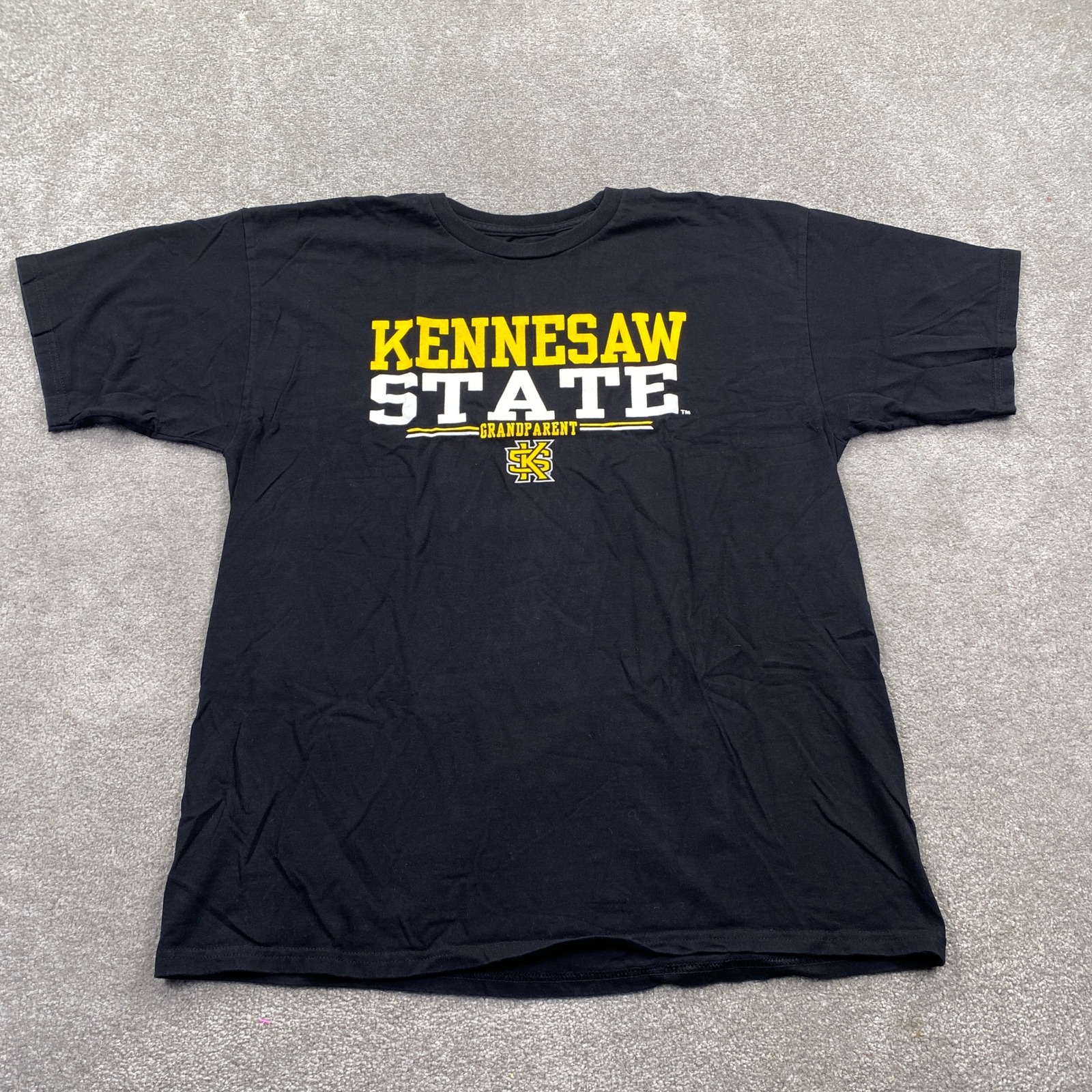 Kennesaw State Owls Grandparent Black T-Shirt Collegiate Adult Xl